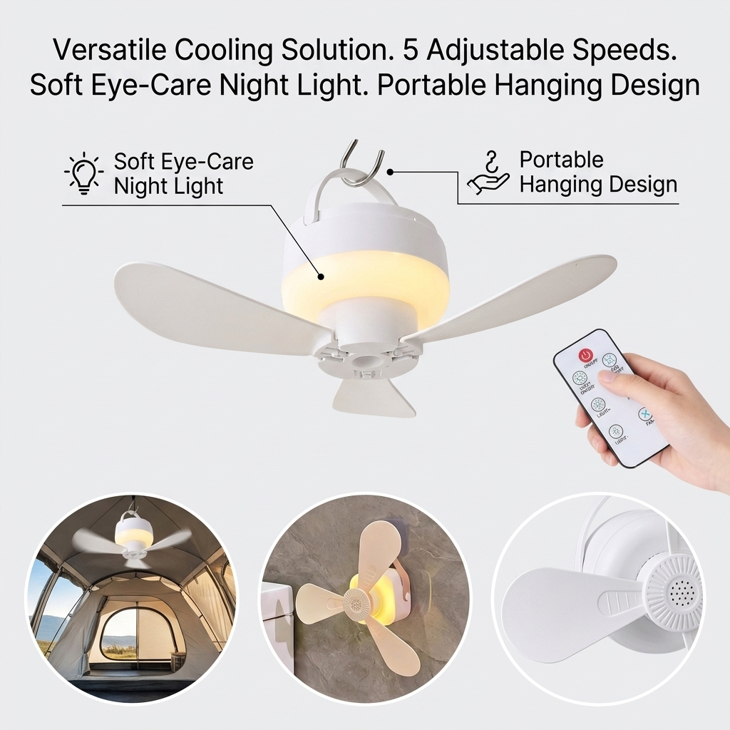Small Ceiling Fan Portable USB - Outdoor Camping Cot review and price