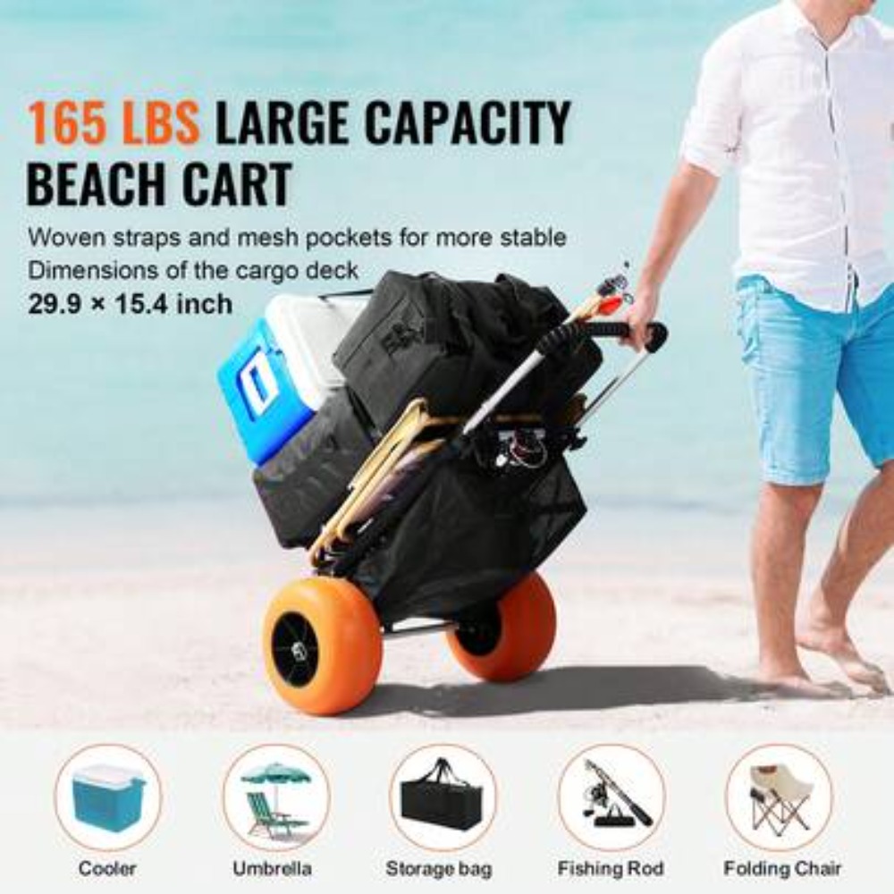 Beach Cart Folding Wagon with  - Outdoor Camping Decke review and price