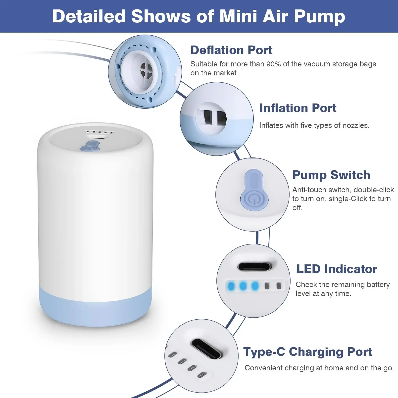 Rechargeable Electric Air Pump - Outdoor Camping Cot review and price
