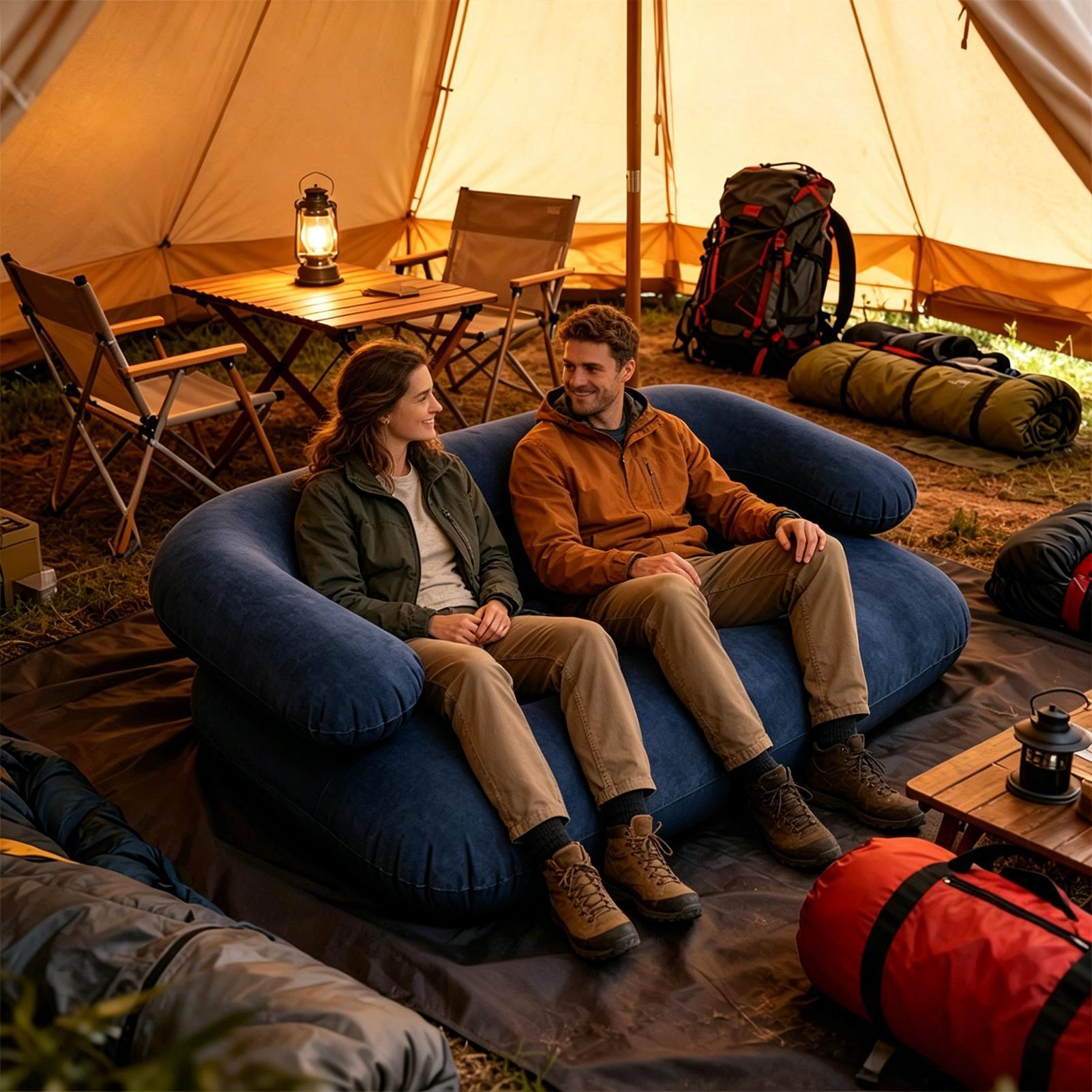 135X66X45cm Flocked Inflatable - Outdoor Camping Decke review and price